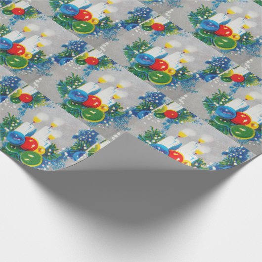  kerstpapier uit 1950, Retro Cadeaupapier (Hoek)