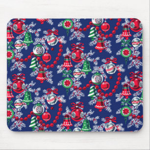 kerstpapier uit de jaren vijftig muismat