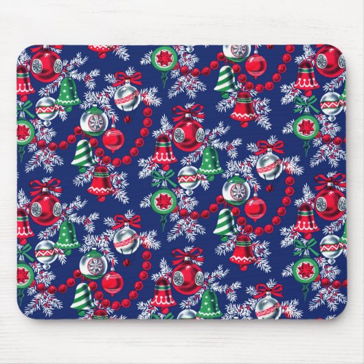  kerstpapier uit de jaren vijftig muismat (Voorkant)