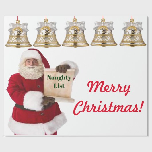 kerstpapier uit de kerstcadeaulijst van Santa's Cadeaupapier (Vlak)