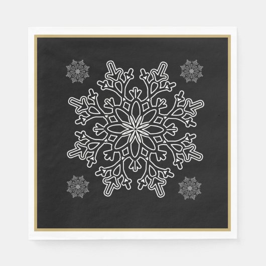kerstpapier uit de Noordse snowflake Servet (Voorkant)