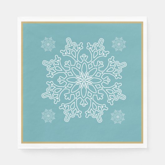 kerstpapier uit de Noordse snowflake Servet (Voorkant)