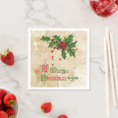  kerstpapier uit Holly en Merry Napkin Servet (Insitu)