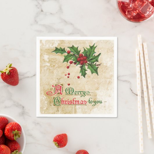  kerstpapier uit Holly en Merry Napkin Servet (Insitu)