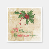  kerstpapier uit Holly en Merry Napkin Servet (Voorkant)
