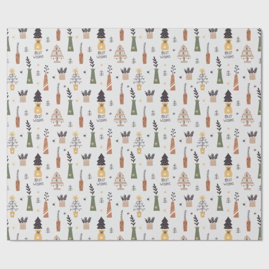 kerstpapier van 30 inch x 30 voet cadeaupapier (Vlak)