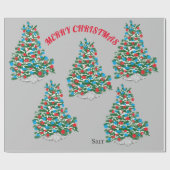 kerstpapier van 30 inch x 6 voet, cadeaupapier (Vlak)