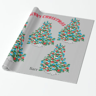 kerstpapier van 30 inch x 6 voet, cadeaupapier