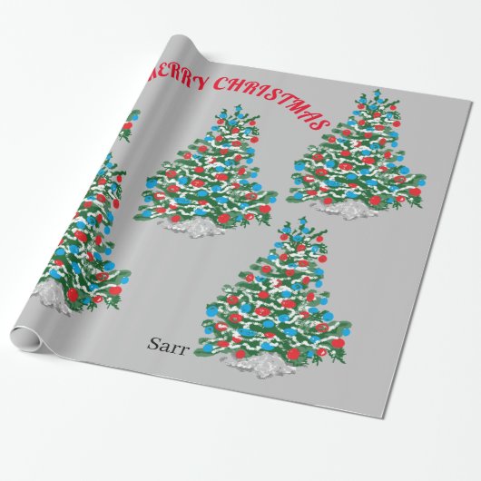 kerstpapier van 30 inch x 6 voet, cadeaupapier (Uitgerold)