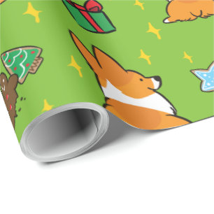 kerstpapier van Corgi   CorgiDingen Cadeaupapier