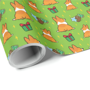 kerstpapier van Corgi "Mini Pattern" Cadeaupapier