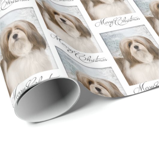 kerstpapier van Lhasa Apso Cadeaupapier (Rol Hoek)