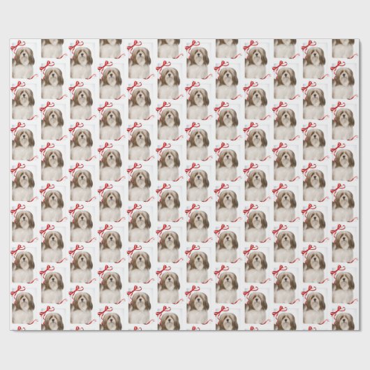 kerstpapier van Lhasa Apso Cadeaupapier (Vlak)