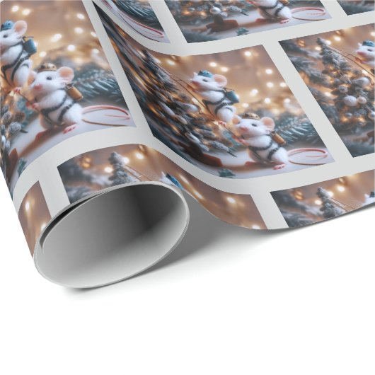 Kerstpapier van muizen cadeaupapier (Rol Hoek)