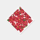 kerstpapier van Napkins Red Poinsettia Servet (Hoek)