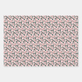 Kerstpapier vellen met vrolijke hulst afbeeldingen (Voorkant 3)