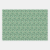 Kerstpapier vellen met vrolijke hulst afbeeldingen (Voorkant 2)