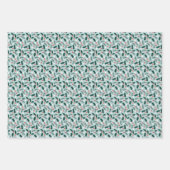 Kerstpapier vellen met vrolijke hulst afbeeldingen (Voorkant)