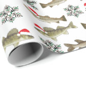 kerstpapier, vis, visser cadeaupapier (Rol Hoek)