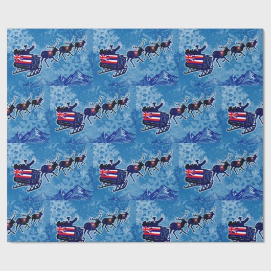 kerstpapier, vlag Hawaii Cadeaupapier (Vlak)