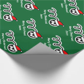 kerstpapier | voetbal van Santa hat Cadeaupapier (Hoek)