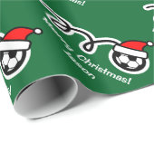kerstpapier | voetbal van Santa hat Cadeaupapier (Rol Hoek)
