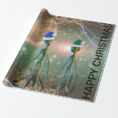 kerstpapier voor Alien Wrapping Cadeaupapier (Uitgerold)