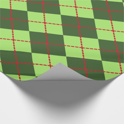 kerstpapier voor argyle-overvulling cadeaupapier (Hoek)