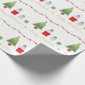 kerstpapier voor baby pinguïns cadeaupapier (Hoek)