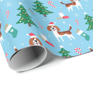 kerstpapier voor beagle kerst cadeaupapier