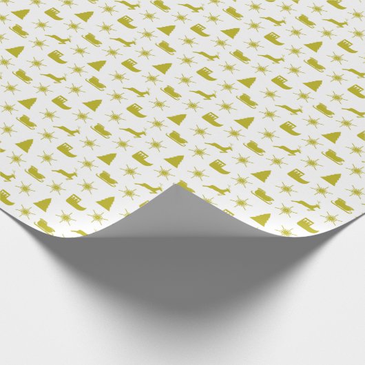 kerstpapier voor beige rendieren cadeaupapier (Hoek)