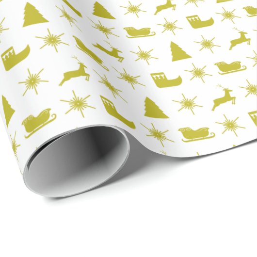 kerstpapier voor beige rendieren cadeaupapier (Rol Hoek)