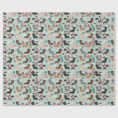 kerstpapier voor dachshund cadeaupapier (Vlak)
