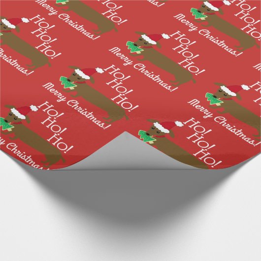 kerstpapier voor dachshund cadeaupapier (Hoek)