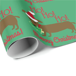 kerstpapier voor dachshund cadeaupapier