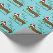 kerstpapier voor dachshund cadeaupapier (Hoek)