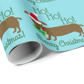 kerstpapier voor dachshund cadeaupapier