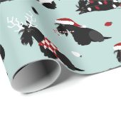 kerstpapier voor de blauwe verpakking van terrière cadeaupapier (Rol Hoek)