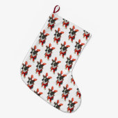 kerstpapier voor de grote hond uit Boston Kerstsok (Voorkant (Hangend))
