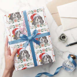 kerstpapier voor de hantering van hondenbont cadeaupapier