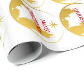 kerstpapier voor de inktschildering van de nativit cadeaupapier (Rol Hoek)