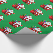 kerstpapier voor de kerstkerstbeker, dat de kerstm cadeaupapier (Hoek)