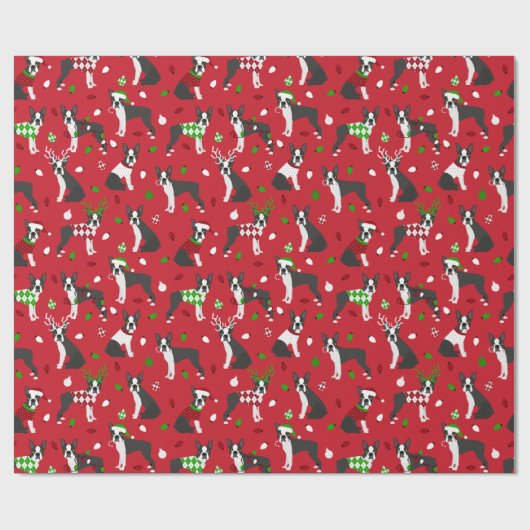 kerstpapier voor de terrière van Boston Cadeaupapier (Vlak)