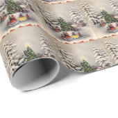  kerstpapier voor de winterscène cadeaupapier (Rol Hoek)