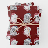 kerstpapier voor dierenvrienden inpakpapier vel (In situ)