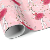 kerstpapier voor feestdag Ballerina Cadeaupapier (Rol Hoek)