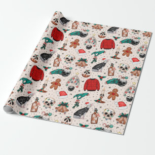kerstpapier voor Gothic van Creepmas Cadeaupapier