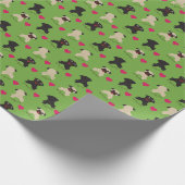 kerstpapier voor het oppakken van kersttaspels cadeaupapier (Hoek)