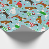 kerstpapier voor het verpakken van bonzen cadeaupapier (Hoek)