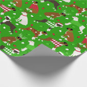 kerstpapier voor het verpakken van bonzen cadeaupapier (Hoek)